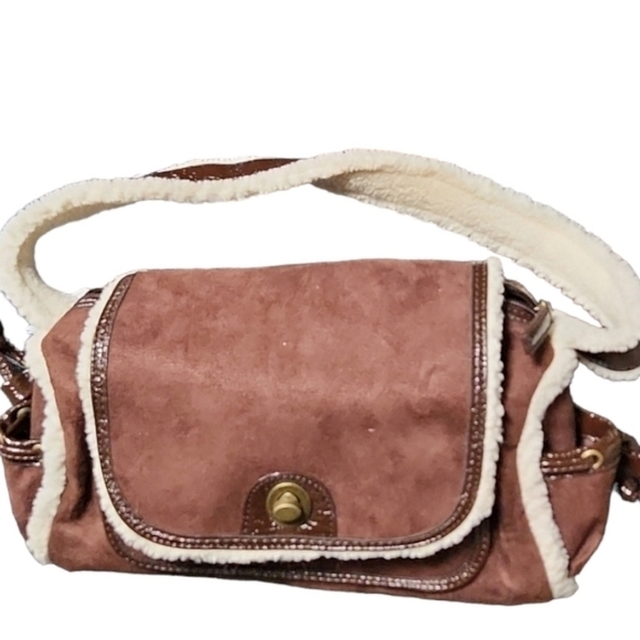 Bath & Body Works Suede and Sherpa Purse - Picture 1 of 7